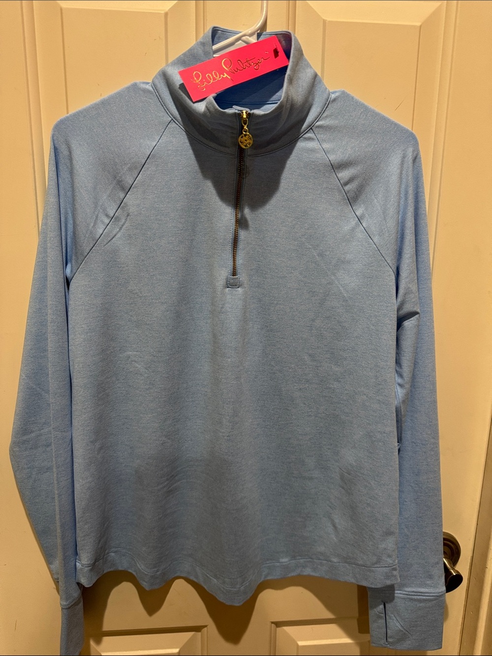 Lilly Pulitzer Heathered Bon Bon Blue Half-Zip Pullover